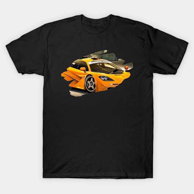 F1 GTR Art Splash Print T-Shirt by SynchroDesign